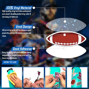 Bền và đầy màu sắc Vinyl decals Sheets với biểu tượng tùy chỉnh UV in Stickers Đối với trang chủ và kinh doanh sử dụng cán đóng gói - Product Image 4