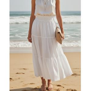 Elegante Falda de Algodón Cambray para Mujer, Ligera, Transpirable, Cómoda y Estilosa, Perfecta para Ocasiones Casuales, Trabajo y Viajes - Product Image 5