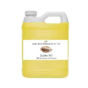 Vente en gros d'huile de jojoba en vrac pressée à froid pure et naturelle de qualité cosmétique et aromathérapie pour les soins du corps et des cheveux équilibre la production d'huile - Product Image 1