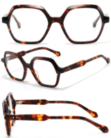Lunettes de vue classiques haut de gamme en acétate et métal, logo personnalisé, monture optique pour femmes et hommes