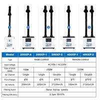 Extracteur de fumée, Double bras, purification, soudage Laser, extracteur de fumée industriel, Machine d'évacuateur de fumée