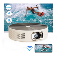 Mini projecteur LED LCD intelligent Android 9 H66, 1080P, 260 lumens, stéréo HIFI, portable, WiFi, haut-parleurs intégrés, compatible smartphone et tablette