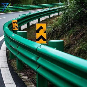 רכבת גלי כביש רכבת רכבת בטיחות נגד התנגשות מעקה Q355 רכבת קרן פלדה מחסום התרסקות Q355 - Product Image 1