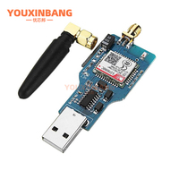 Modul USB ke GSM Quad-band GSM GPRS SIM800C, modul perpesanan SMS Bluetooth nirkabel dengan antena