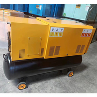 Compresseur d'air mini intégré 4-en-1 le plus vendu 7,5 kW 8 bars 10 bars 13 bars, moteur rotatif à vis VSD silencieux et stationnaire
