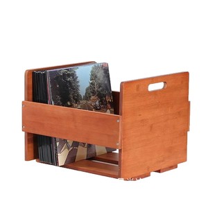 Cross-border wooden vinyl record rack, home desktop album CD holder, desk <b>file</b> <b>organizer</b> - Product Image 5