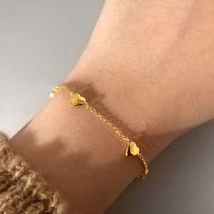 Pulsera de Latón Moderna con Forma de Corazón para Mujer, Regalo de Compromiso, Boda, Chapada en Oro de 18K y Rodio - Product Image 6