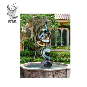 Décoration de jardin d'extérieur, sculpture en métal, fontaine de cascade de <span class=keywords><strong>sirène</strong></span> en bronze de jardin, de haute qualité et à bas prix - Product Image 5