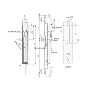 <span class=keywords><strong>Cerradura</strong></span> de Varilla para Puerta de Alta Calidad MS830-3, <span class=keywords><strong>Cerradura</strong></span> de Control de Varilla Industrial de <span class=keywords><strong>Dos</strong></span> <span class=keywords><strong>Puntos</strong></span> - Product Image 2
