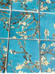 Ds Luxury Inkjet Printing Square Mixed Dark Green Design Stone Tile Decoration rivestimenti per pareti piastrelle mosaico di marmo - Product Image 4