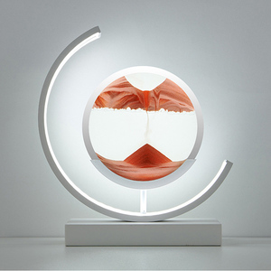 <span class=keywords><strong>3D</strong></span> năng động Hình dạng mặt trăng tròn Led QuickSand ánh sáng phòng khách văn phòng Máy tính để bàn Mặt dây chuyền Đèn bàn - Product Image 2