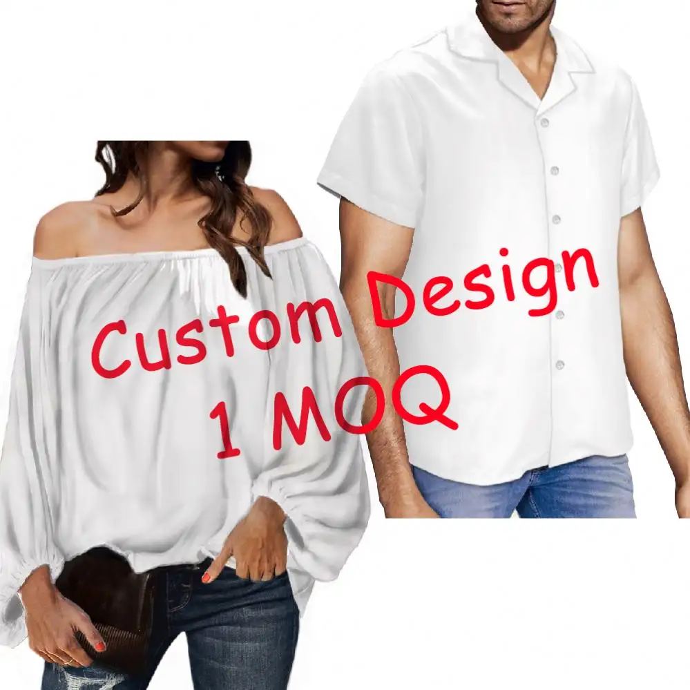 POD-Top de gasa con diseño de tatuaje polinesiano personalizado para mujer, ropa informal a juego, camiseta hawaiana, trajes para parejas