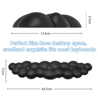 Repose-poignets pour clavier de jeu noir imperméable personnalisé, design nuage OEM, coussin en mousse à mémoire de forme en cuir PU, marque Fuding