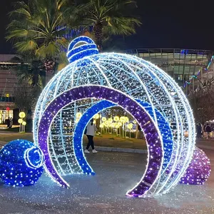Arch Ball Outdoor Custom Waterproof Holiday Decoration Led Light 3D Theme Light