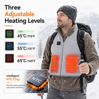 Gilet chauffant électrique USB en polaire douce pour le cou, les épaules et le dos, idéal pour l'hiver