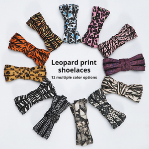 Lacets léopard personnalisés motif animal imprimé tigre zèbre serpent lacets créatifs unisexe lacets plats en toile pour chaussures
