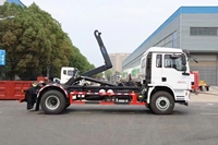 Camion benne basculante Shacman L3000 4x2 manuel avec bras de levage hydraulique pour la collecte des déchets