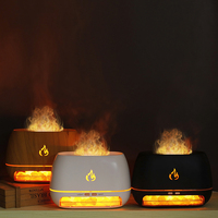 Diffuseur d'aromathérapie ultrasonique à flamme lumineuse colorée 250 ml, humidificateur portable USB en plastique pour la maison, voiture, hôtel, garantie 1 an