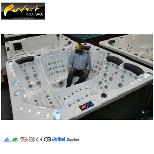 Technologie unique sans chlore, jets personnalisés, massage, spa extérieur moderne en acrylique écologique pour 6 personnes sur le jardin - Product Image 6