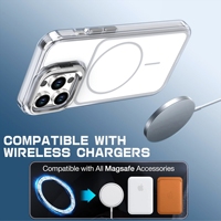 Coque de téléphone magnétique transparente anti-jaunissement avec béquille pour appareil photo, protection intégrale antichoc 360° pour iPhone 13 Pro