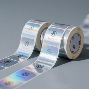 Custom e Film cosmetici Logo seriale argento/oro sovrapposizione di autenticazione etichette adesivo personalizzato ologramma tracciabile adesivo - Product Image 6
