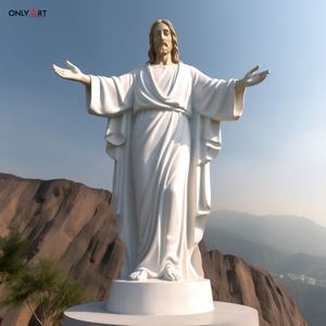 Estatuas Religiosas de Gran Tamaño de Mármol Blanco para Exteriores, Jesús de Mármol, Estatua de <span class=keywords><strong>Jesucristo</strong></span> de Tamaño Real, Escultura de la Resurrección de <span class=keywords><strong>Jesucristo</strong></span> en Venta - Product Image 6
