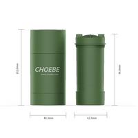 Flacon vide rechargeable Choebe 35ml 50ml 75ml à fond rond pour crème anti-transpirante, contenant de 50g pour stick ou gel déodorant roll-on