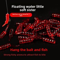 Leurre flottant parfumé en perles souples imitation larve de sang pour la pêche à la carpe carassin avec flotteur coulissant