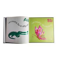 Livre d'autocollants mignons de l'alphabet pour enfants à couverture rigide avec impression personnalisée pour enfants