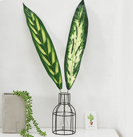 Plantes murales artificielles en plastique vert feuille de brésil, respectueuses de l'environnement, pour décorations de Thanksgiving et de Noël pour la maison, l'hôtel et le bureau