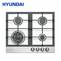 Cuisinière à gaz HYUNDAI 4 brûleurs 60 cm en acier inoxydable avec protection contre l'extinction de la flamme