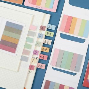 Bloc de Notas Creativo con Índice de Colores Morandi, Etiquetas Adhesivas que se Pueden Escribir y Despegar, Marcadores Adhesivos de Colores, Papel - Product Image 3