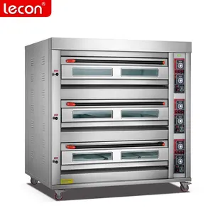 Commercial Restaurant 3 Desk 9 Trays Gas Oven Baking Machine