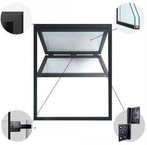 Hợp kim nhôm có thể gập lại cửa sổ đôi kính xếp chồng lên nhau mô hình mở dọc cho nhà bếp sử dụng Nhà Hàng Quán Cà Phê Bánh nhà - Product Image 6