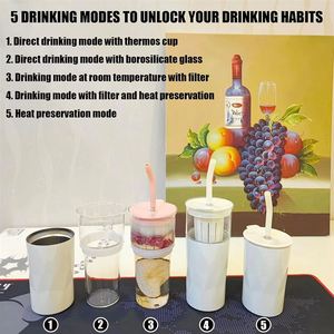 New High-value Double-layer Custom Cup Gift 304 Stainless Steel <b>Tea</b> and Water Separator with Logo - Product Image 4