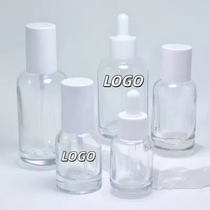 Juego de Botellas de Vidrio Transparente con Gotero para Esencias, Lociones y Cosméticos, en Tamaños de 30ml, 40ml, 50ml, 100ml y 120ml - Product Image 1