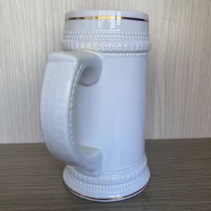Lớn 22oz gốm Đức bia <span class=keywords><strong>Mug</strong></span> với Vàng TRIM oktoberfest bia Steins cho biểu tượng tùy chỉnh thăng hoa - Product Image 4