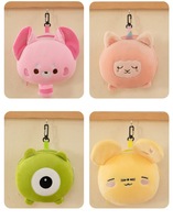 Conception de dessin animé deux-en-un voyage maison bureau sieste oreiller multifonctionnel en peluche masque pour les yeux en forme de U cou oreiller personnalisé masque pour les yeux Oem