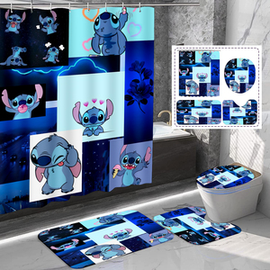 Juego de cortinas de ducha de personajes de Anime de 100% poliéster con estampado personalizado, diseño de lujo, impermeable, colorido, tamaño estándar, para hoteles - Product Image 4