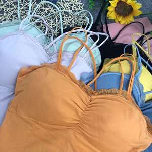 Reggiseno a basso prezzo stile sportivo fanciulla senza montatura del seno avvolgente un corpo cotone interno ciotola rimovibile senza cuciture gilet da donna - Product Image 3