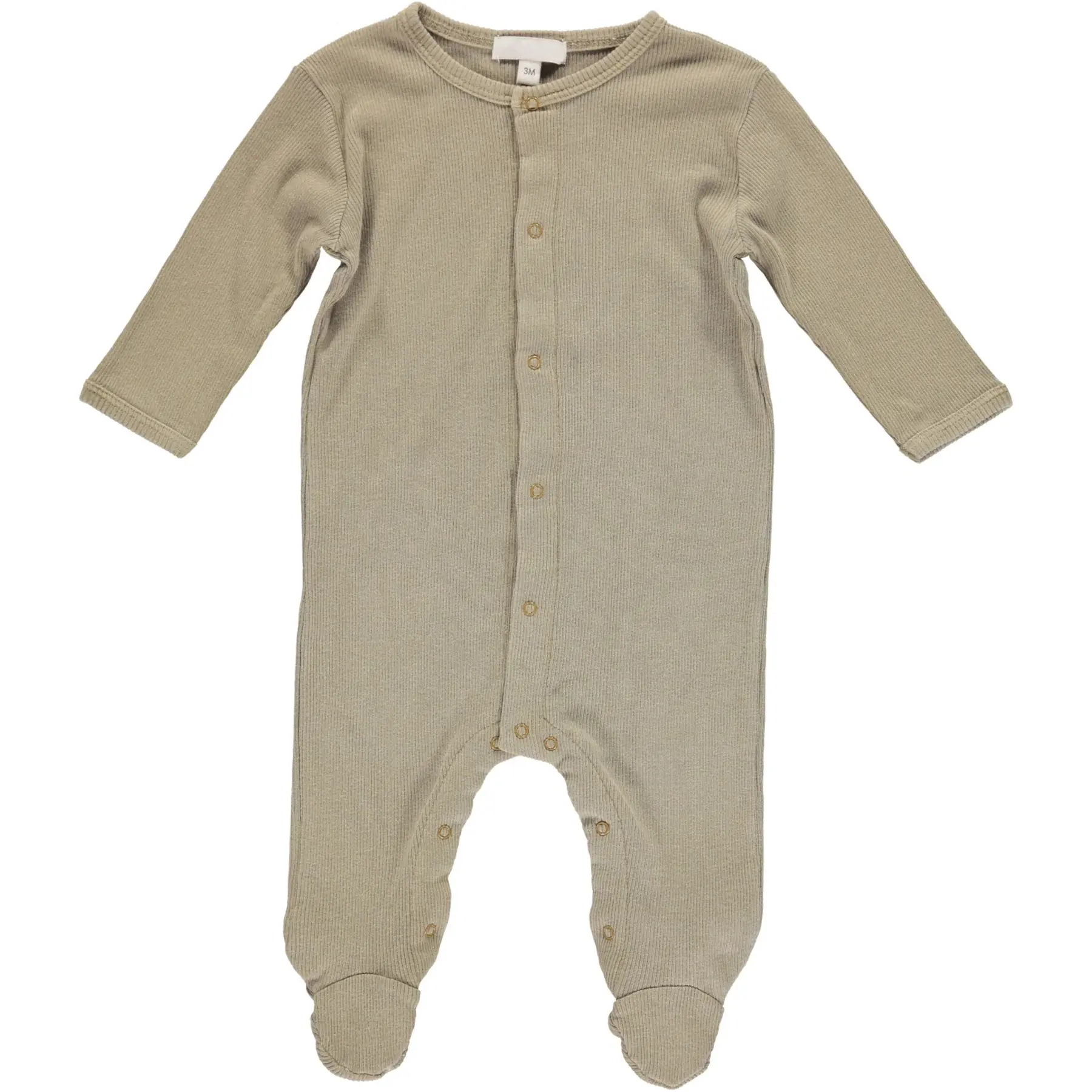 Custom Solid Color Long Sleeve Pajamas Sleepsuit Jumpsuit100% Organic Cotton Newborn Baby Clothes