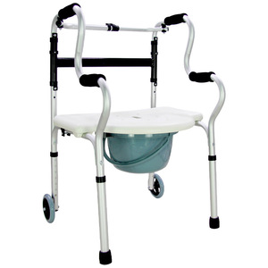 Aluminum Alloy <b>Walker</b> With Seat And Commode For <b>Elderly</b> Mobility Assistance - Product Image 1