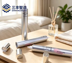 Electroplated <b>Aluminum</b>-Plastic Cosmetic Squeeze Tube with Screw Cap - Product Image 2