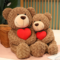 Ours géant en peluche super doux jouet en coton tissu avec remplissage en coton PP cadeaux de promotion de coeur d'amour