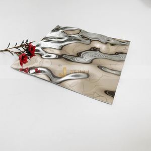 LL356 Ss 304 Stainless Steel Water Ripple Metal Sheet PVD Silver Rose Gold Mirror Water Ripple Plate for Outdoor Decoration - Product Image 3