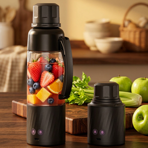 KC 6000mah USB Taşınabilir <span class=keywords><strong>Blender</strong></span> Şarj Edilebilir Araç İçi Kullanım Blenderi Otomatik ve Darbeli Fonksiyonlarla Bıçak Koruma Kapağı - Product Image 5