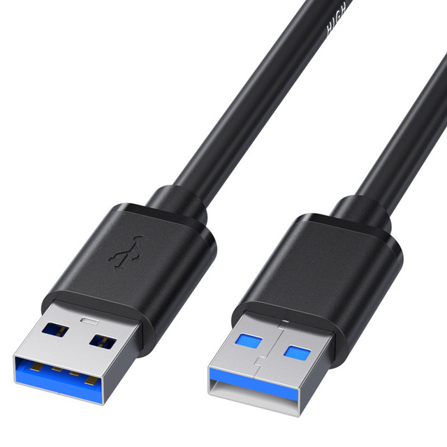 High-speed USB 3.0 Male to Male Data Transfer Cable 0.5m, Black for Hard Drive Enclosures DVD Player Laptop Printer Camera
