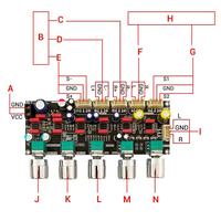 ZK-PRO1 papan kontrol nada Audio Preamplifier kelas atas untuk Bass Stereo dan Amplifier Treble JRC2068 papan PCB penguat daya