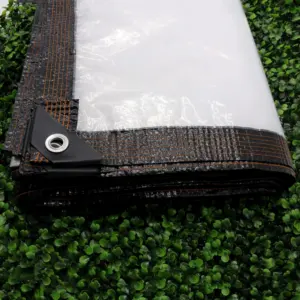 Voile d'ombrage rectangulaire transparente en HDPE, imperméable et résistante aux UV, <span class=keywords><strong>pare</strong></span>-vent pour balcon, bâche <span class=keywords><strong>de</strong></span> <span class=keywords><strong>protection</strong></span> solaire - Product Image 3