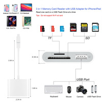 3'ü 1 Arada Çoklu Bağlantı Noktalı Adaptör Hub, SD/TF Kart Okuyucu ve USB OTG Bağlantı Noktası ile Dizüstü Bilgisayar ve Cep Telefonu için, Tak ve Çalıştır Özellikli